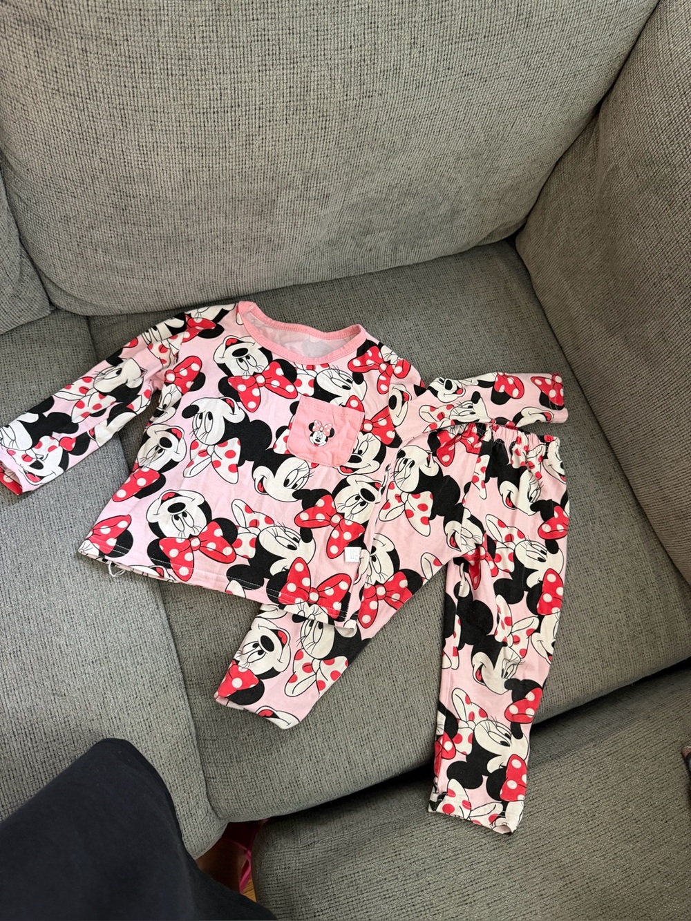Pink Minnie Mouse Kids Pajama Set